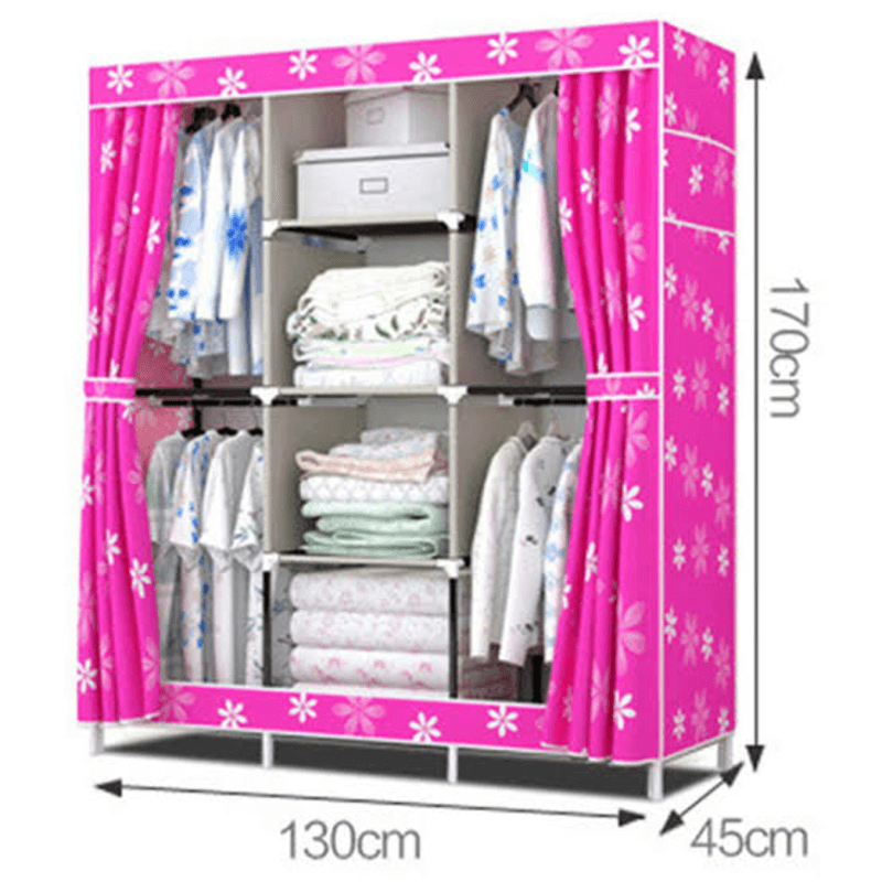 Triple-Portable-Clothes-Wardrobe-Closet-Cabinet